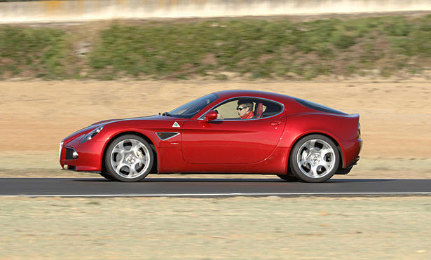 Casey Stoner tests the Alfa 8C Competizione