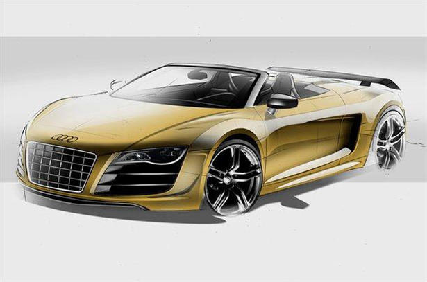 Audi R8 GT Spyder Sketch