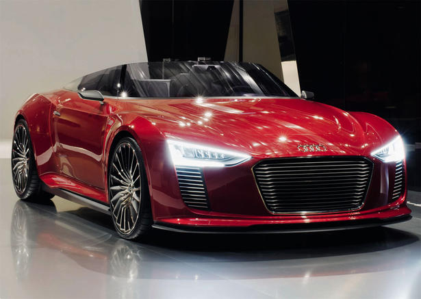 Audi e tron Spyder In Red
