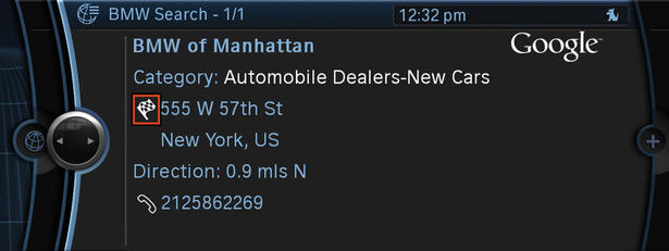 BMW Search for Google Maps