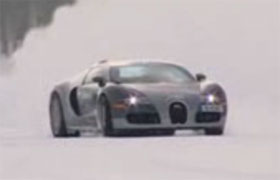 Bugatti Veyron on snow video