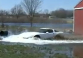 Video: Corvette goes swimming