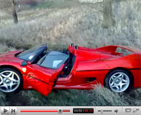 Ferrari F50 Crash Video