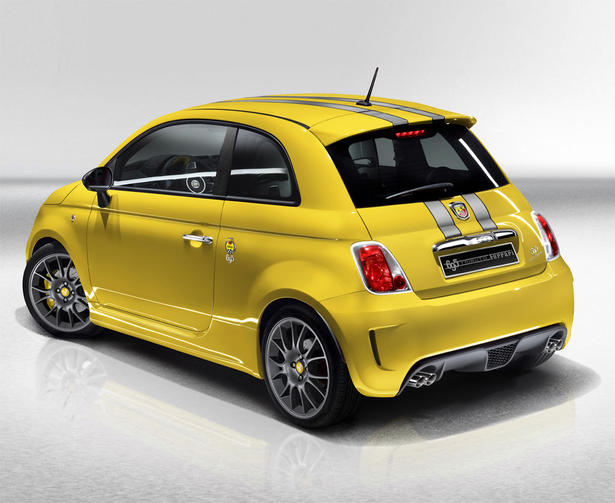 Yellow Abarth Fiat 500 Tributo Ferrari