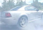 Ford Mustang burnout in Slow Motion