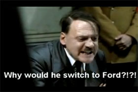 Video: Block leaves Subaru. Hitler gets mad