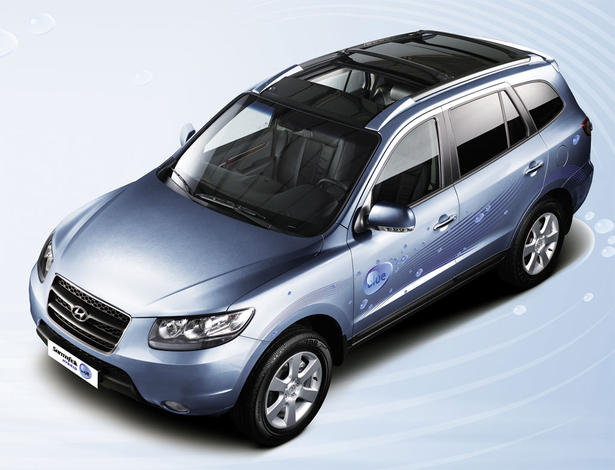 Hyundai Santa Fe blue Hybrid