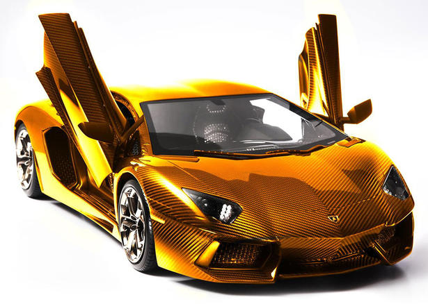Gold Lamborghini Aventador Priced at 7.5M USD