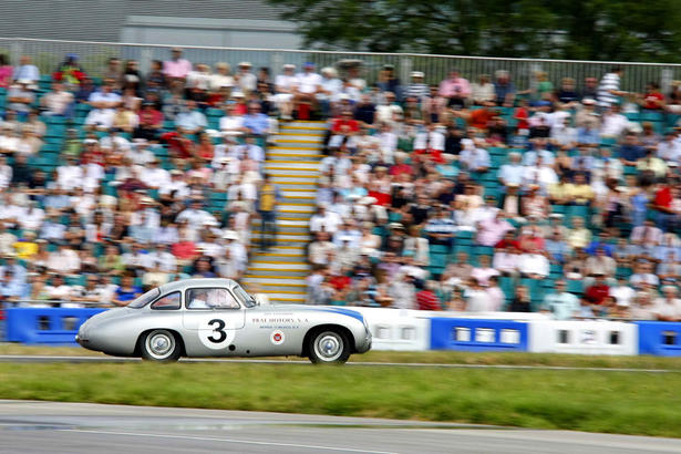 Lewis Hamilton and Sir Stirling Moss at Brooklands Motoring