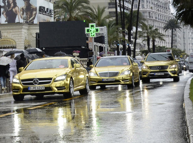 Mercedes Creates Golden AMG Fleet