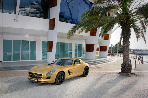 Mercedes SLS AMG Desert Gold