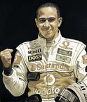 Lewis Hamilton portrait Mobil 1