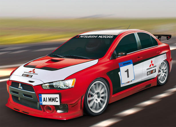 Mitsubishi Lancer Evolution X race car debut