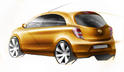 Nissan compact car sketch 2