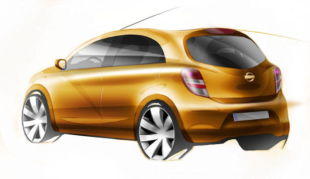 Nissan compact car sketch