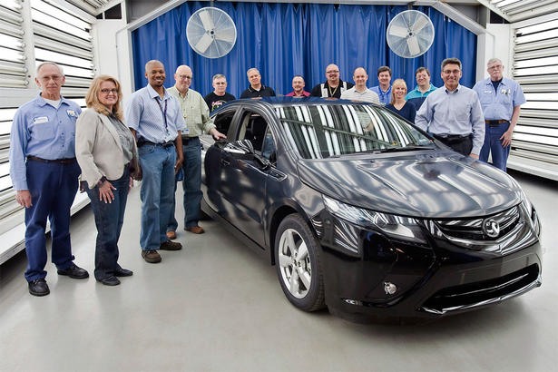 First Opel Ampera produced