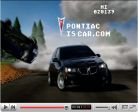 Pontiac G8 GT Spy Hunter Video Ad
