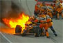 Simona de Silvestro IndyCar Fire Video
