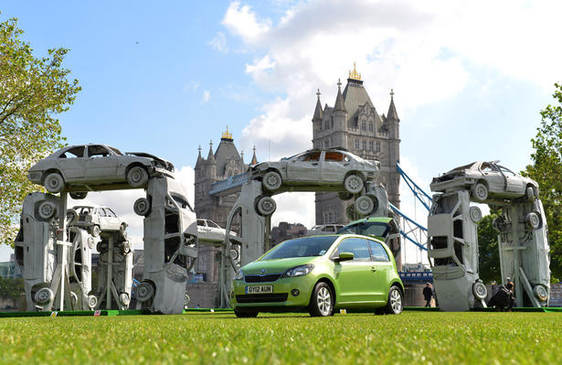 Skoda Builds Stonehenge Replica From Scrap Cars
