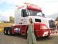 Girl goes to prom in Volvo NH12 460 truck