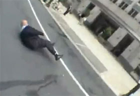 Video: Violent Bike Crash Ends Politely
