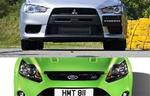 2009 Ford Focus RS vs Mitsubishi Evo X video