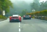 Video: 3x Ferrari F430 street racing