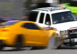 Transformers 3 Video: Bumblebee Camaro Crashes Cop Car