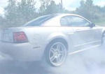 Ford Mustang burnout in Slow Motion