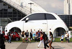 Giant Fiat 500C in UK