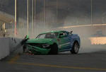 Vaughn Gittin Drifting Mustang crash video
