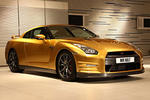 Gold Nissan GT R