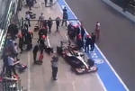 HRT Formula 1 Mechanic Monza Accident Video