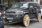 HUMMER H3 gets wooden wheels