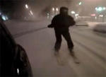Motorized Skiing Down Park Avenue Video