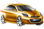 Nissan compact car sketch