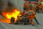 Simona de Silvestro IndyCar Fire Video