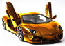 Gold Lamborghini Aventador Priced at 7.5M USD Photos