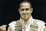 Lewis Hamilton portrait in Mobil 1 oil Photos
