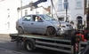 Angry Driver Flies Car Off Tow Truck