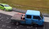 Old Volkswagen Van Drifts The Nurburgring Karussell