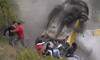 Renault Megane RS Rally Car Crashes. Dozen Spectators Escape Death