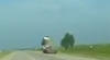 SUV Jumps Over Trailer Truck