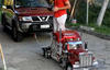 Toy Truck Pulls Full Size Nissan SUV