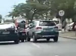 Bike Rider vs SUV Quarrel Goes Wrong