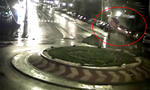 Car Goes Airborne Over Roundabout