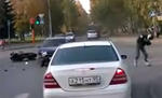 Chuck Norris Motorcyclist Lands On His Feet After Crash