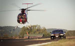 Dodge Challenger SRT8 vs Helicopter