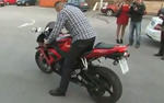 FAIL: Biker Attempts Burnout