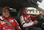 Fernando Alonso And Felipe Massa Drive Ferrari 458 Italia